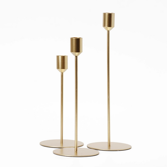 Metal Gold Candle Stand-3pcs set